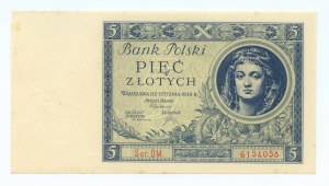 5 złotych 1930- Ser. DM. 6154058