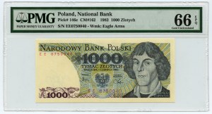 1000 złotych 1982 - seria EE - PMG 66 EPQ