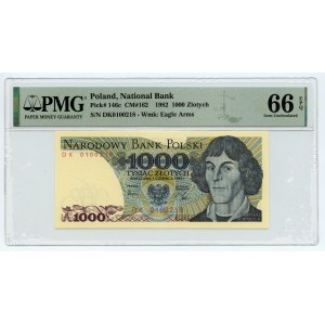 1000 złotych 1982 - seria DK - PMG 66 EPQ