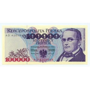 100.000 złotych 1993 - seria AD 4205965