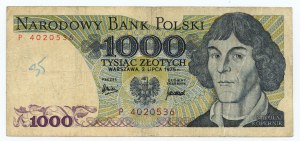 1.000 złotych 1975 - seria P 4020536