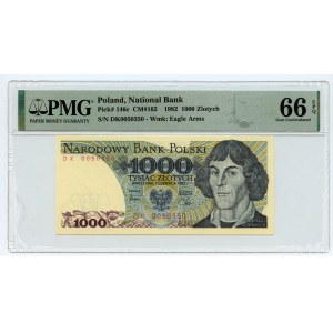 1000 złotych 1982 - seria DK - PMG 66 EPQ