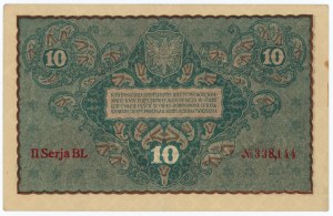 10 Polnische Mark 1919 - II Serie BL