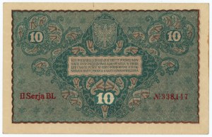 10 Polish marks 1919 - II Series BL