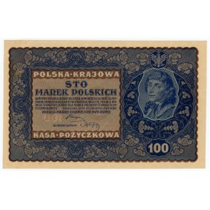 100 polských marek 1919 - IH série G