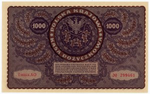 1 000 poľských mariek 1919 - 1. séria AO