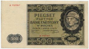 500 zlotých 1940 - séria A