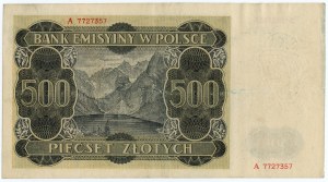 500 zlotých 1940 - séria A