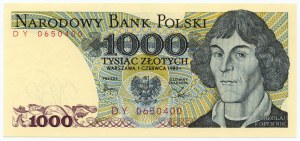 1.000 zloty 1982 - Serie DY