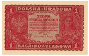 1 Polnische Mark 1919 - 1. Serie FU