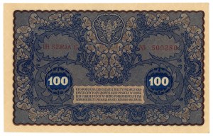 100 Polish marks 1919 - IH Series G