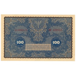 100 Polish marks 1919 - IJ Series X