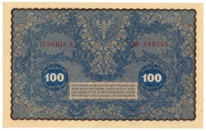 100 Polish marks 1919 - IJ Series X