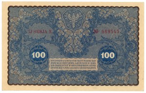 100 polnische Mark 1919 - IJ Serie X
