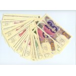 20, 50, 100 oraz 500 złotych (1982-1988) zestaw 32 sztuk banknotów