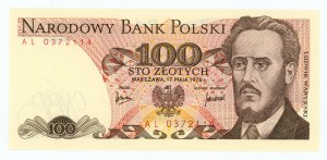 100 zlotých 1976 - séria AL