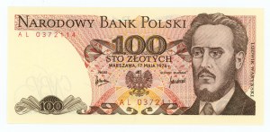 100 złotych 1976 - seria AL