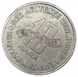 GETTO de Lodz, Ghetto de Litzmannstadt - 10 marques 1943 torsion 30 degrés - Aluminium, Certificat de Jack Sarosiek