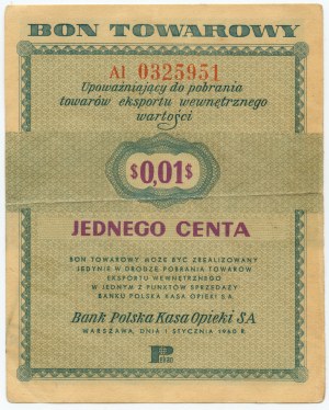 PEWEX - 1 cent 1960 - Série AI