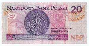 20 złotych 1994 - seria zastępcza - ZA 0006620