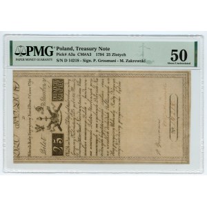 25 złotych 1794 - seria D - PMG 50