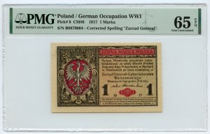 1 Polish mark 1916 - General Series B - PMG 65 EPQ