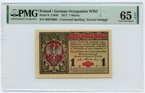 1 polnische Marke 1916 - Allgemeine Serie B - PMG 65 EPQ