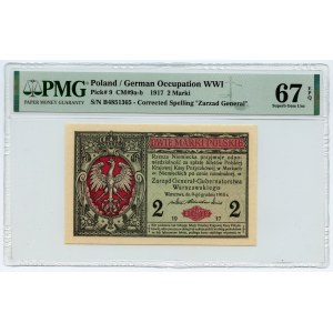 2 marki polskie 1916 - Generał - PMG 67 EPQ
