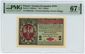 2 poľské marky 1916 - Všeobecné - PMG 67 EPQ