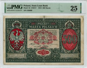 500 marek polskich 1919 - PMG 25