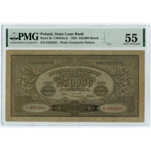 250.000 złotych 1923 - seria F - PMG 55