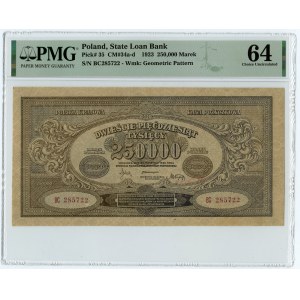 250.000 marek polskich 1923 - seria BC - PMG 64