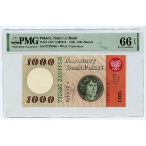 1000 złotych 1965 - seria F - PMG 66 EPQ