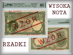 5000 złotych 1919 - seria S.A. - WZÓR - PMG 65 EPQ