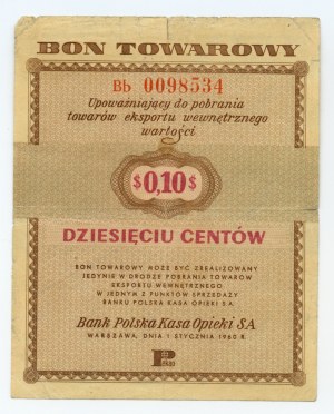 PEWEX - 10 centov 1960 - séria Bd 0098534