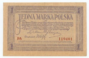 1 marka polska 1919 - seria PA 119401