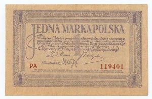 1 Polish mark 1919 - PA series 119401