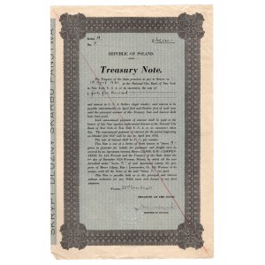 Státní pokladniční poukázka 4,25 % 1937, - 45 000 USD Série A č. 7 - VELMI ZRADKÉ
