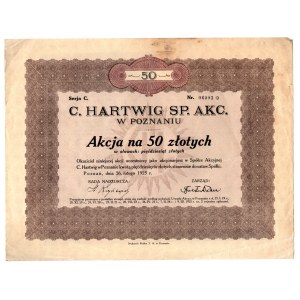 C. Hartwig v Poznani, 26.02.1925 - 50 zlotých