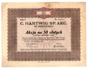 C. Hartwig à Poznań, le 26.02.1925 - 50 zlotys