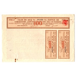 Kožiarske riaditeľstvo Poznaň, 100 zl 04.1926