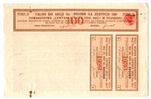 Kožedělná centrála Poznaň, 100 zl 04.1926