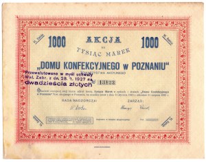 House of Confectionery in Poznań 1000 Marks - Issue VI