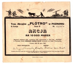 Płótno, Poznań, 20.07.1923 - 1000 mkp