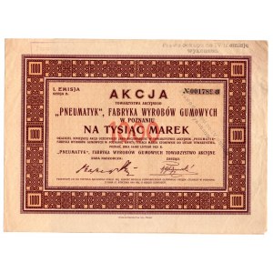 Pneumatic, Poznań Em., I - 1,000 Polish marks 1921