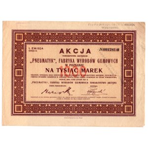 Pneumatic, Poznań 16.02.1921 - 1000 mkp