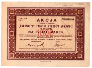 Pneumatic, Poznań Em., I - 1,000 Polish marks 1921