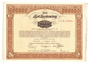 Poznańskie Ziemstwo Kredytowe, obligation hypothécaire 4,5%, 100 zloty 01.07.1935