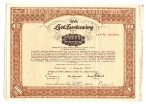 Poznańskie Ziemstwo Kredytowe, 4,5% hypoteční zástavní list, 100 zlotých 01.07.1935