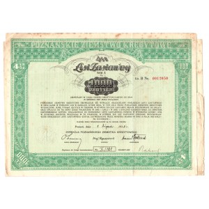Poznańskie Ziemstwo Kredytowe, 4.5% mortgage bond, 1,000 zlotys 01.07.1935